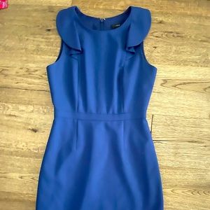 Mid length navy blue business dress